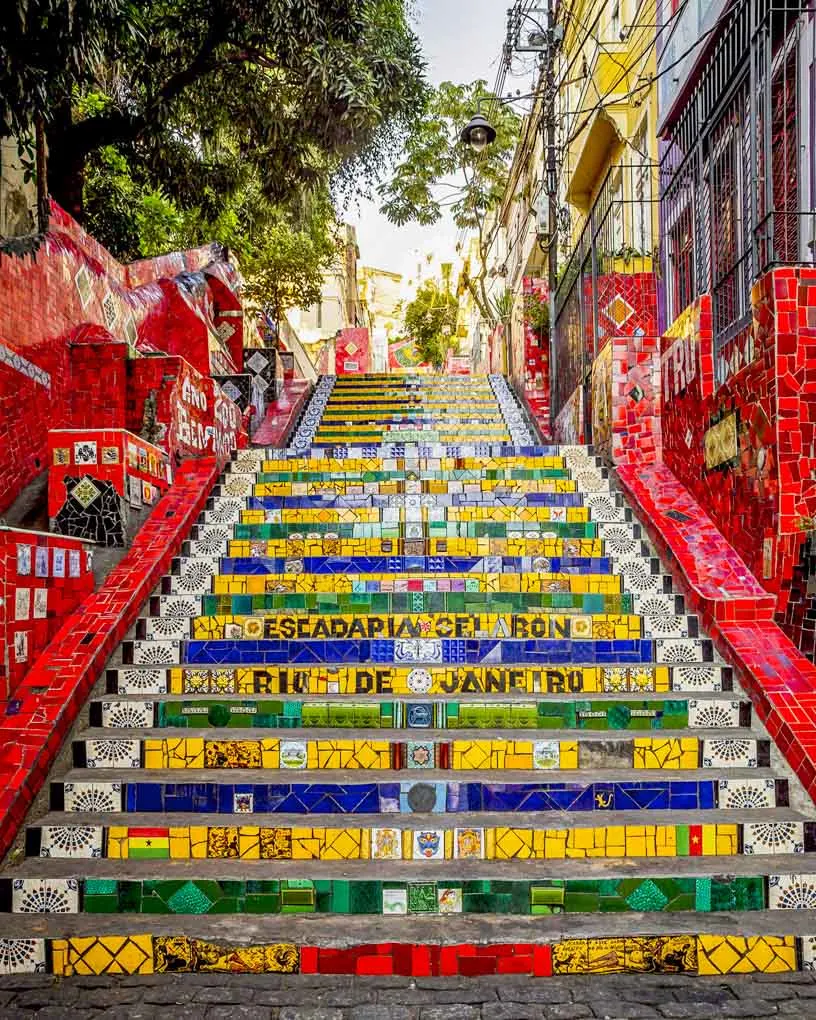 Los pasos de Selaron en Río de Janeiro, Brasil